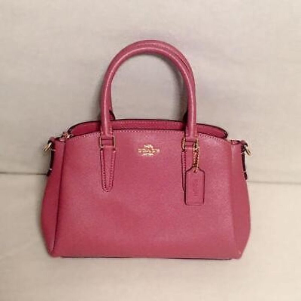Like New Coach Sage Pink Leather Shoulder Bag Pure - Picture 1 of 15